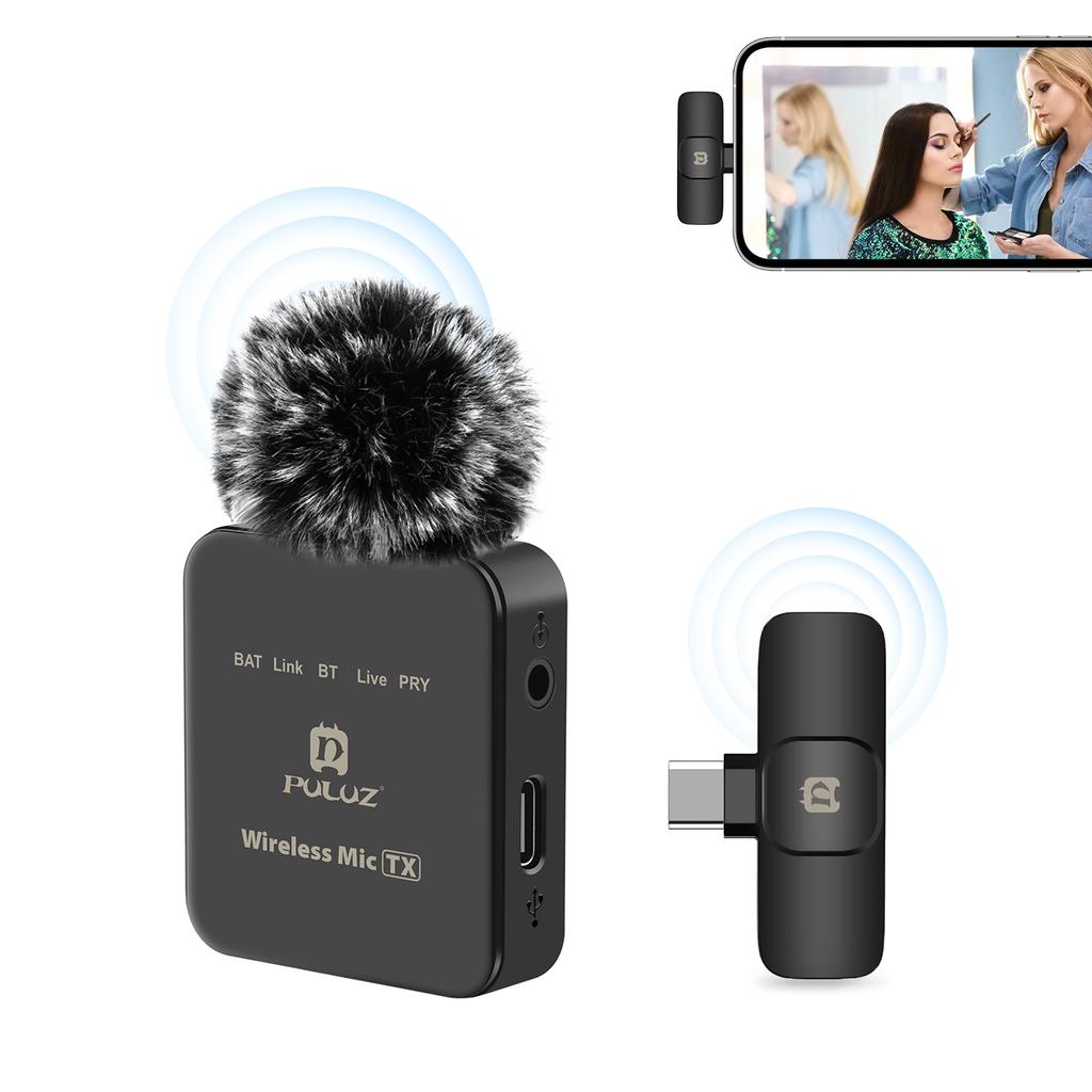 PULUZ PU646B Wireless Microphone System, 1 Receiver - Type-C Wireless Lav Mic