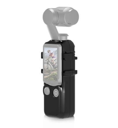 Puluz PU933B لحماية كاميرا DJI OSMO Pocket 3 – إطار معدني مع حامل ومنافذ Cold Shoe مزدوجة (أسود).