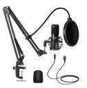 NEEWER NW-8000-USB Plug & Play 192kHz/24-Bit Supercardioid Condenser Microphone Kit with Boom Arm and Shock Mount(40099749)