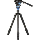 Mt Benro A3883 Reverse-Folding Aluminum Travel Tripod with S6Pro Fluid Video Head - A3883TS6PRO