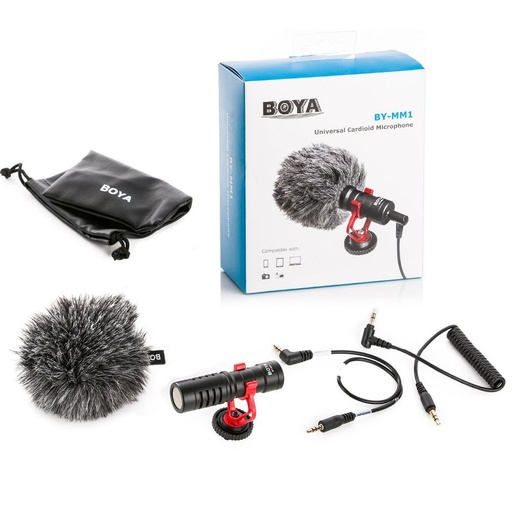BOYA BY-MM1 Universal Cardioid Microphone for DSLR, Camcorders, and Smartphone