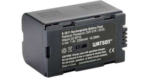 Replacement Battery For Panasonic  CGR-D16s
