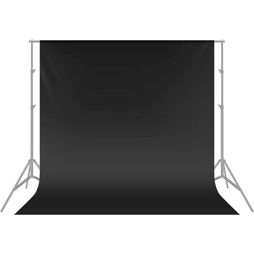 Neewer 1.8 x 2.8M PRO Photo Studio 100% Pure Muslin Collapsible Backdrop Background for Photography,Video and Television (Background Only) - Black(10083665)