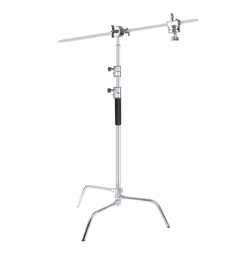 Neewer 4.9"–10.1"/149-309CM Adjustable Stainless Steel C-Stand with Sliding Legs & Grip Arm & Grip Head(10093452)