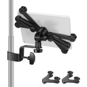 Neewer 7-14 inches Adjustable Tablet Holder Mount with 360 Degree Swivel Clamp for Connecting with Microphone Stand, Compatible with iPad, iPad Pro, iPad Air, Google Nexus Samsung Galaxy (10093589)