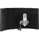 Neewer Pro Microphone Isolation Shield, 5-Panel Pop Filter, High Density Absorbent Foam Front & Vented Metal Back Plate, Compatible with Blue Yeti and Any Condenser Microphone Recording Equipment(10096905)