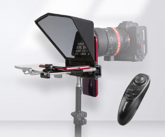 Bestview HD Teleprompter Model T2 for DSLR, smaller camcorders, or smartphone. supports below 6 inch smartphone and tablet