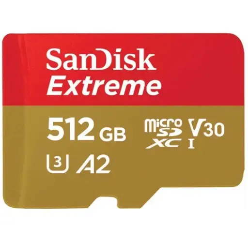 SanDisk 512GB Extreme Pro 190MB/s Micro SD MicroSDXC UHS-I U3 A2 V30 Memory Card