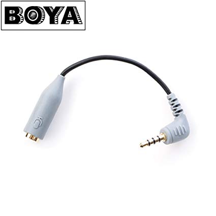 BOYA BY-CIP2 SLR Camera Microphone Adapter Cable Convertor with 3.5mm/ 0.14in Interface for Mobile Phones