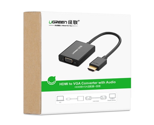 HDMI to VGA converter without Audio 1920*1080@60Hz(Max) : black - 60738