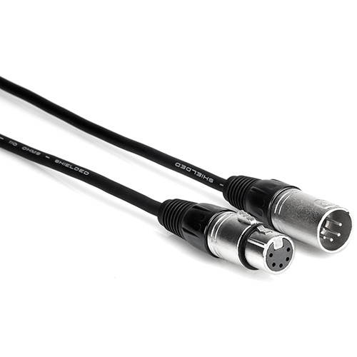 DMX 5-Pin XLR Male to 5-Pin XLR Female Extension Cable 6m