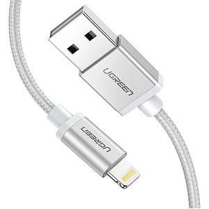 UGREEN Alu Case Braided USB A to  Lightning 1.5m / silver Model: 60162
