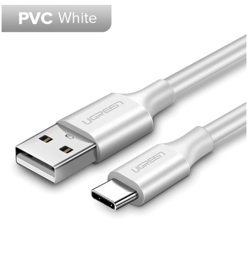 UGREEN MODEL :60121 US287 \ USB 2.0 to USB-C data cable  White (1M)	