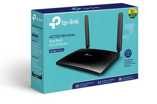 TP-Link Archer MR200 AC750 Dual Band Wi-Fi 4G LTE Router