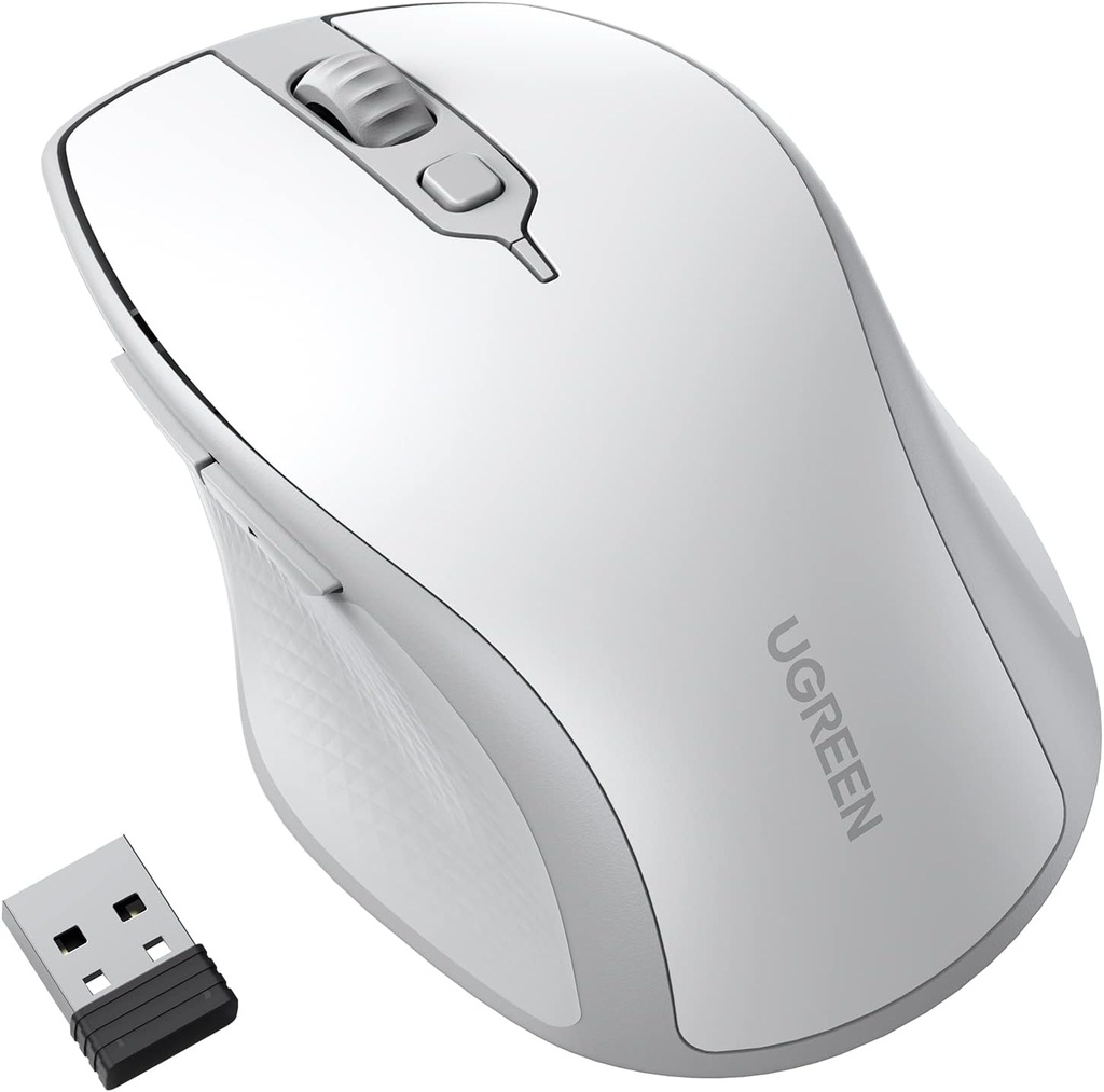 UGREEN 15805 Wireless Mouse, Ergonomic Bluetooth 5.0 , 2.4G with USB Receiver