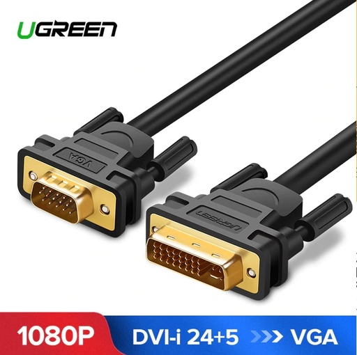 Ugreen Model:30741 DVI (24+5) male to VGA male cable 1M