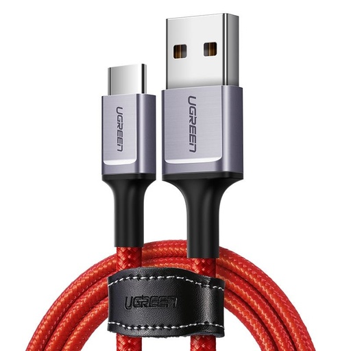 Ugreen Model:60184 USB AMto USB-C Cable with braid Red 1M