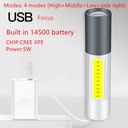 LED flashlight USB mini-flashlight multi-function aluminium alloy charging treasure outdoor lighting working lamp,D02