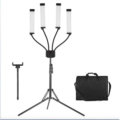 Photographic Lighting video Studio 65W Led Ring Four Arm Lamp Lash Light With Tripod Stand HD-65X