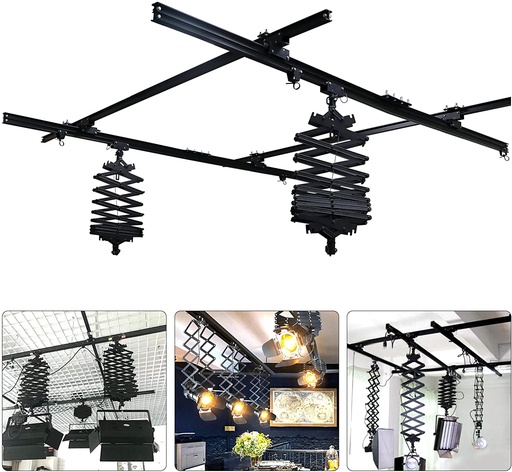 Roof rail kit for studio lighting with pantographs 3x2m  ceiling light kit for studio 