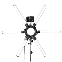 Rundour 120w led photography video light with 6 tube eyes star studio photo ring lights lamp al-120X