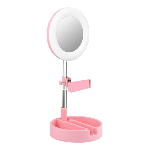 Fantasy MAI APPEARANCE G3 3 In 1 Dimmable LED Ring Light 6 Inch Folding Desktop Selfie Light Mirror Lamp for YouTube Tiktok Live