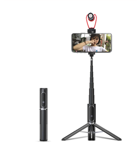 Ulanzi SK-02 Wireless Selfie Tripod Monopod Cold Shoe for LED Light Microphone Vlog Selfie Tripod Bluetooth Control