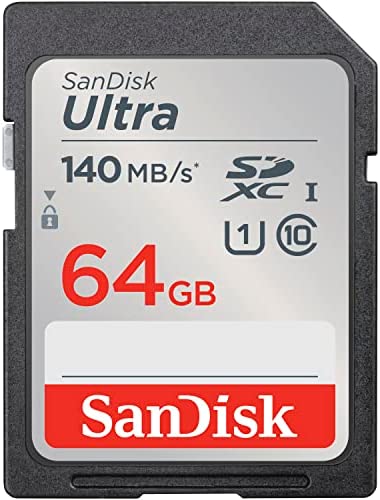 SanDisk Ultra SD Card UHS-I Class10 64GB speed 140mb/s (Full HD)