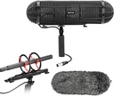 Boya Microphone Windshield Suspension System, BOYA BY-WS1000 Blimp Microphone Windshield Mount and Vibration Protection for 20-22mm Diameter Shotgun Microphones Compatible with Canon Nikon DSLR Camcorder