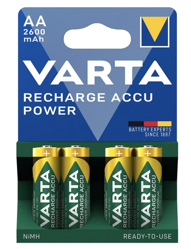Varta AA Rechargeable Battery 2600mAh (MADE IN GERMANY) 