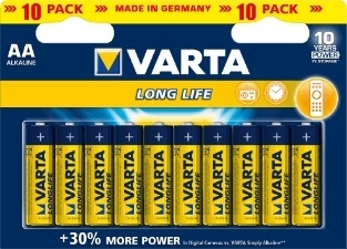 Varta LongLife LR6 10-Pack of AA Batteries