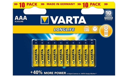 Varta LongLife 10-Pack of AAA Batteries