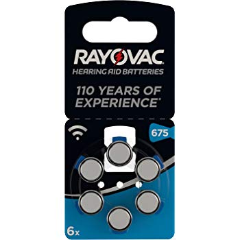 Varta Rayovac 675 Hearing Aid Batteries - 6x