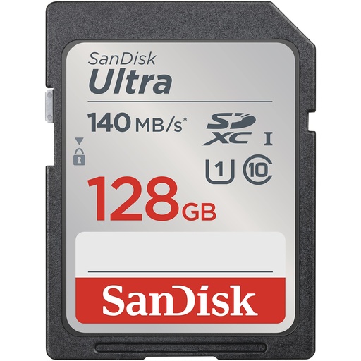 SanDisk Ultra SD Card UHS-I Class10 128GB speed 140mb/s (Full HD)