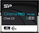 Silicon Power 128GB CFast2.0 CinemaPro CFX310 Memory Card, 3500X and up to 530MB/s Read, MLC, for Blackmagic URSA Mini, Canon XC10/1D X Mark II and More