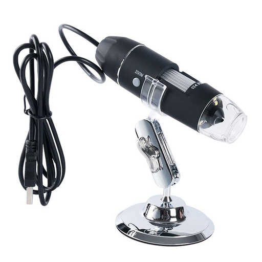 USB Digital Microscope X4-1000X, 8 LED Magnification Endoscope Camera Metal Stand, Compatible for MAC and Android Phone