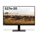 Lenovo ThinkVision S27e-20 27" Full HD LED LCD Monitor - 16:9 - Raven Black
