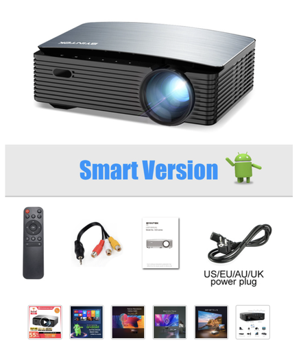 BYINTEK K25 Full HD 4K 1920x1080P LCD Smart Android 9.0 Wifi LED Video Home Theater Cinema 1080P Projector for Smartphone