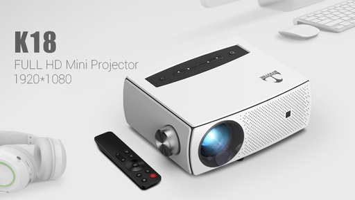 BYINTEK K18 Full HD 1920x1080 LCD Smart Android WIFI LED Video Home Theater Portable Mini Projector 4K 1080P for Smartphone