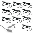 10Pcs Microphone Iron Clip Tie Clip Mic Lapel Collar Clip Microphone Accessories Protable Clip Microphone Lapel Tie Clip