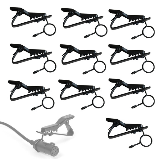 10Pcs Microphone Iron Clip Tie Clip Mic Lapel Collar Clip Microphone Accessories Protable Clip Microphone Lapel Tie Clip