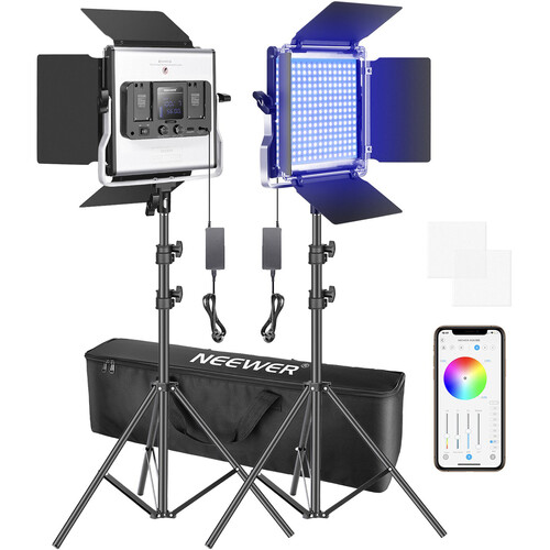 Neewer 2 Packs 660 RGB Led Light with APP Control Photography