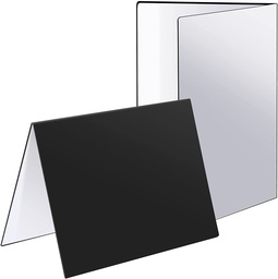 NEEWER Photography Light Reflector Cardboard, 2 PCS A3 (17"x12"/43x30cm) Size Studio Tabletop Folding Light Diffuser Board for Still Life, Product, Food Shooting, 3 in 1 (Silver/White/Black) (10099757)