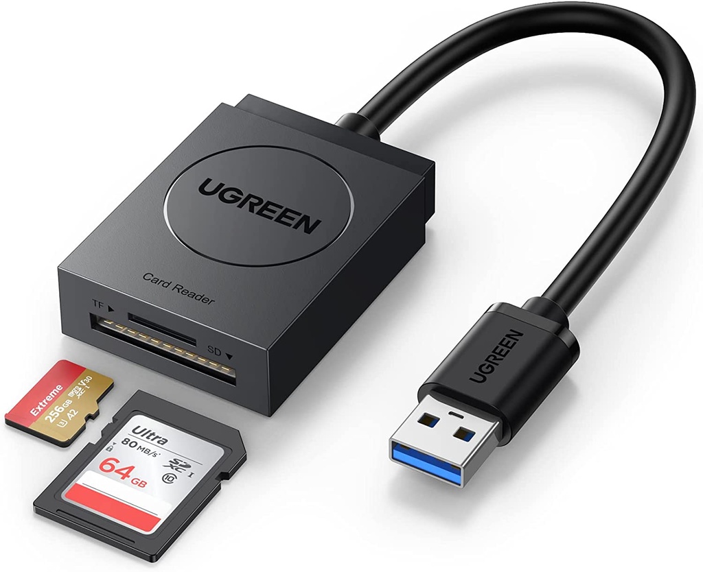 UGREEN 20250 SD Card Reader USB 3.0 Dual Slot Flash Card Reader | Millennium Technology