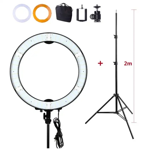 RL-20A 20 inch LED Ring Light Photographic Lighting Makeup Mirror Ring Lamp Bi-color 3200K-5500K Video Annular lamp with Tripod