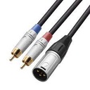 Doonjiey High Digital Cable 2 RCA MALE TO 1 XLR MALE