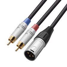 Doonjiey High Digital Cable 2 RCA MALE TO 1 XLR MALE