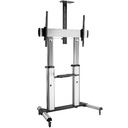 MANUAL LIFTING HEIGHT ADJUSTABLE ULTRA-LARGE DISPLAY TV CART For 60"-100" LED/LCD Flat Panel TVs