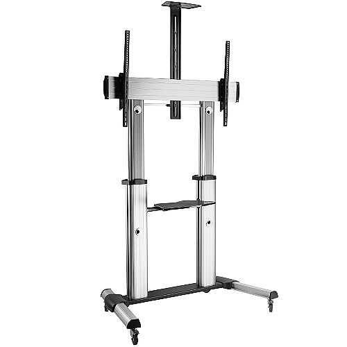 MANUAL LIFTING HEIGHT ADJUSTABLE ULTRA-LARGE DISPLAY TV CART For 60"-100" LED/LCD Flat Panel TVs