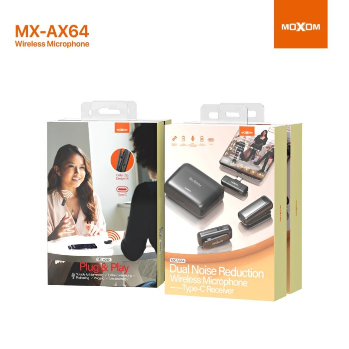 MOXOM MX AX64 Dual Noise Reduction Wireless Microphone Type C